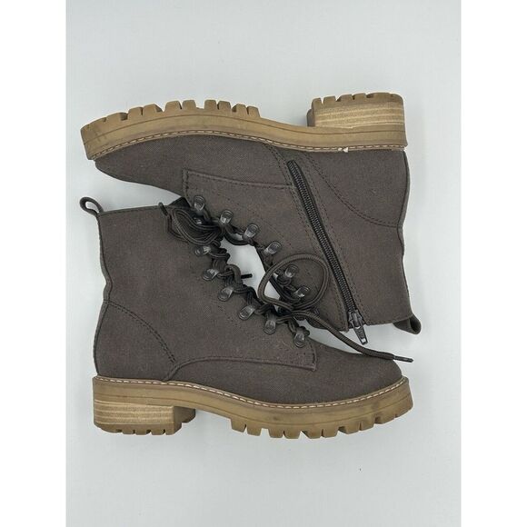 Women's Parker Lace-Up Combat Boots - Universal Thread‎ Gray 6 - Picture 1 of 7